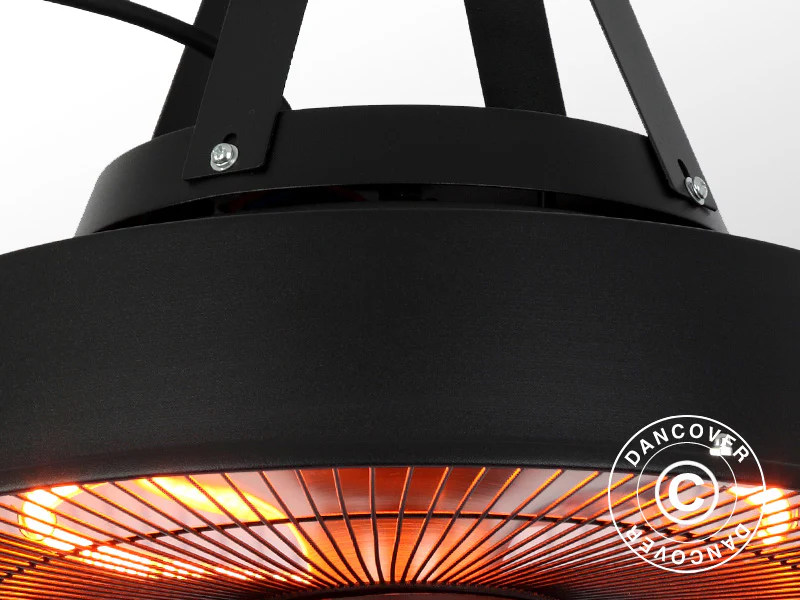 Hängande halogen terrassvärmare Irabu, 1500W, Svart - Image 5