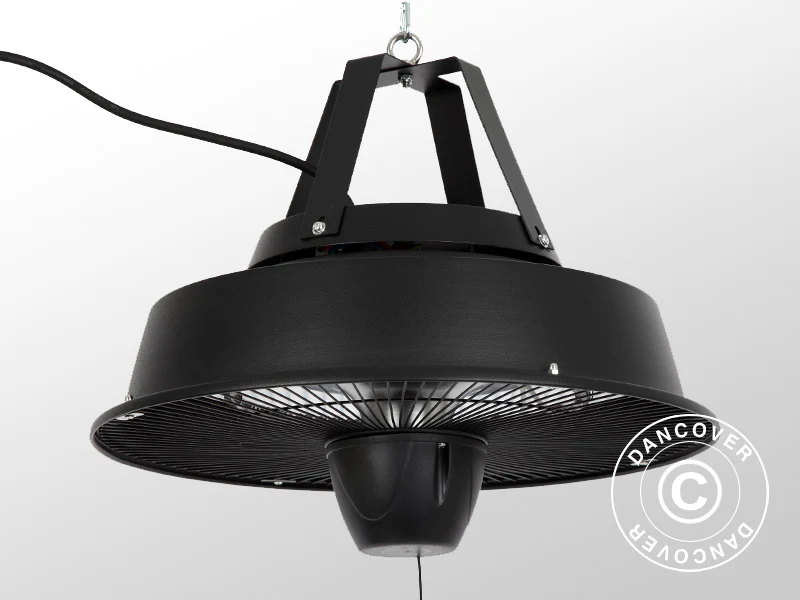 Hängande halogen terrassvärmare Irabu, 1500W, Svart - Image 6