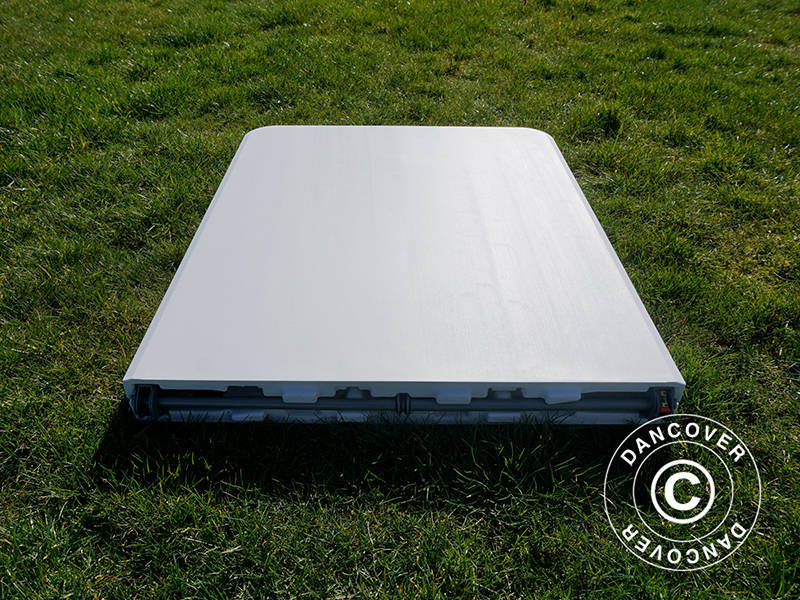 Hopfällbart bord 180x74x74cm, Ljusgrå (1 st.) - Image 24