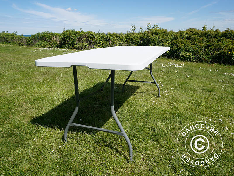Hopfällbart bord 180x74x74cm, Ljusgrå (10 st.) - Image 11