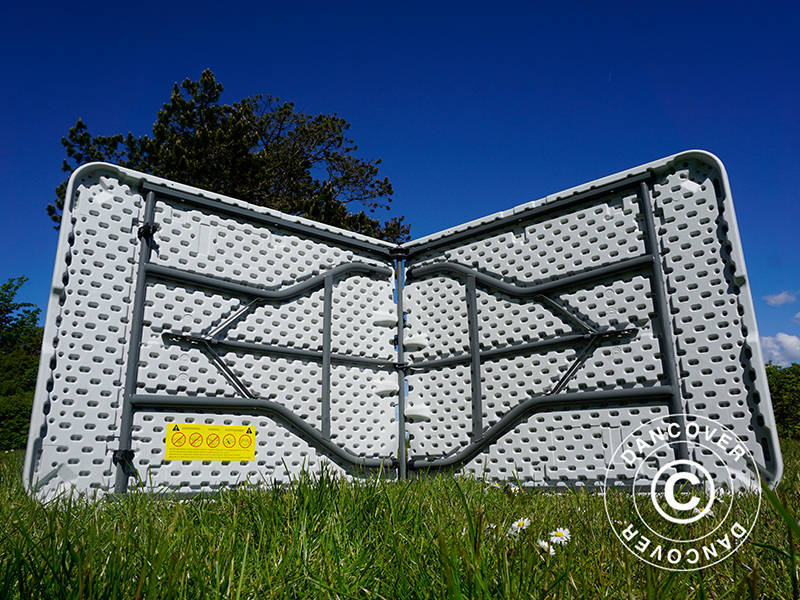 Hopfällbart bord 180x74x74cm, Ljusgrå (10 st.) - Image 14
