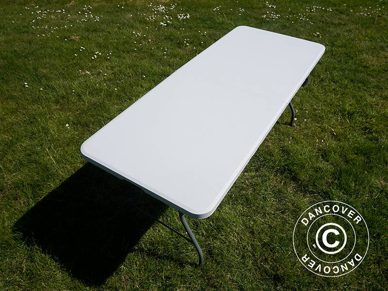 Hopfällbart bord 180x74x74cm, Ljusgrå (10 st.) - Image 16