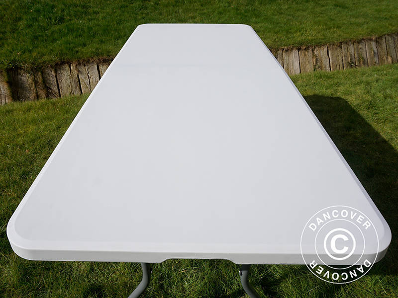 Hopfällbart bord 180x74x74cm, Ljusgrå (10 st.) - Image 23