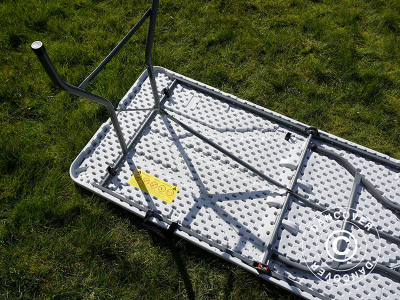 Hopfällbart bord 180x74x74cm, Ljusgrå (25 st.) - Image 25