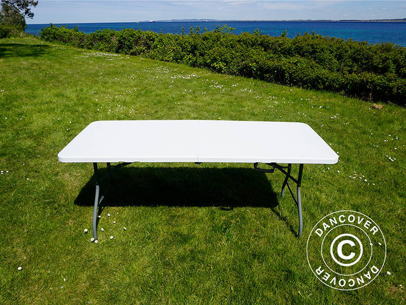 Hopfällbart bord 180x74x74cm, Ljusgrå (25 st.) - Image 5