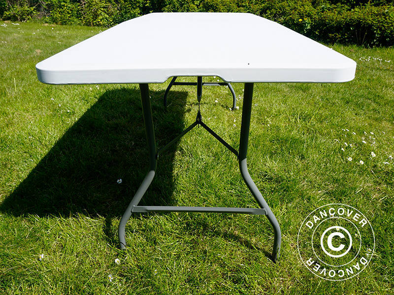 Hopfällbart bord 180x74x74cm, Ljusgrå (25 st.) - Image 9