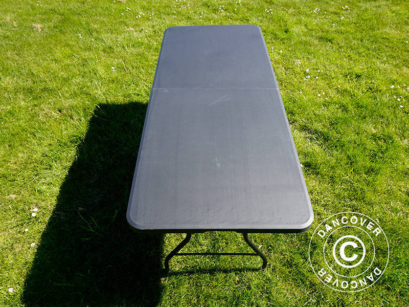 Hopfällbart bord 180x74x74cm, Svart (1 st.) - Image 14
