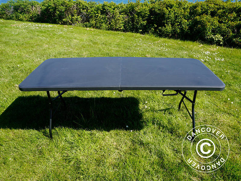 Hopfällbart bord 180x74x74cm, Svart (10 st.) - Image 11