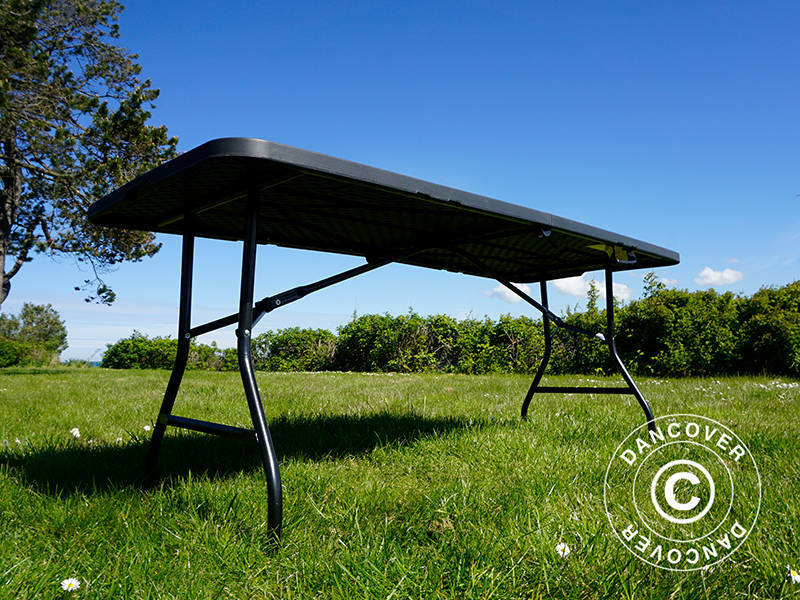Hopfällbart bord 180x74x74cm, Svart (10 st.) - Image 19