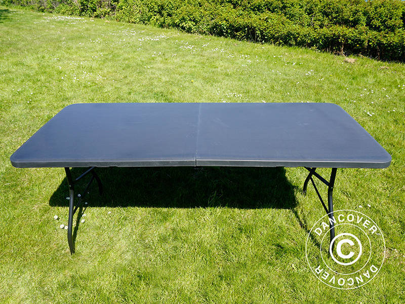 Hopfällbart bord 180x74x74cm, Svart (10 st.) - Image 3