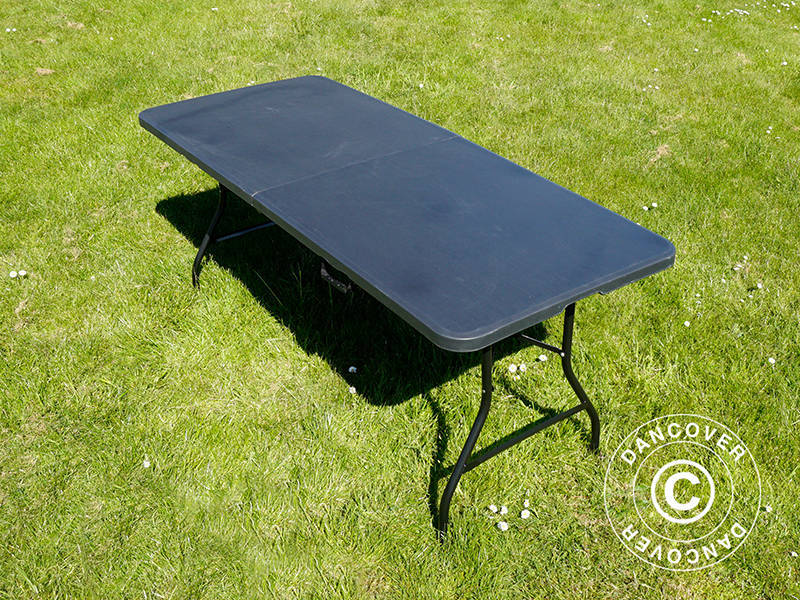 Hopfällbart bord 180x74x74cm, Svart (10 st.) - Image 4