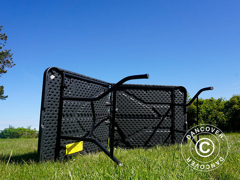 Hopfällbart bord 180x74x74cm, Svart (25 st.) - Image 8