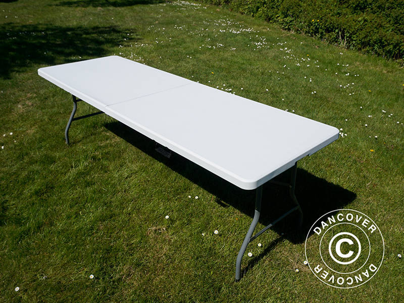 Hopfällbart bord 240x76x74cm, Ljusgrå (1 st.) - Image 13