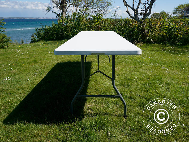 Hopfällbart bord 240x76x74cm, Ljusgrå (1 st.) - Image 16