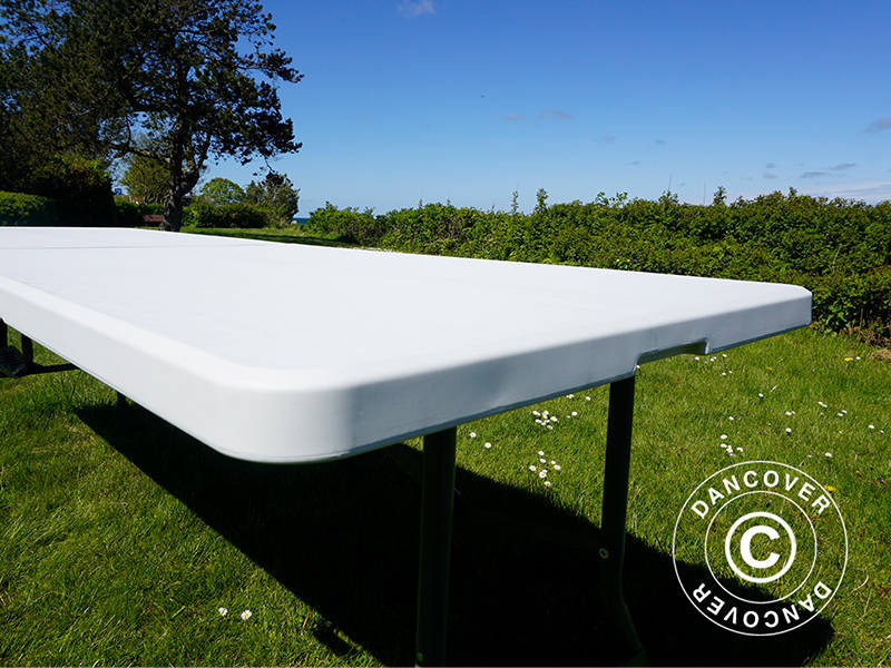 Hopfällbart bord 240x76x74cm, Ljusgrå (1 st.) - Image 18