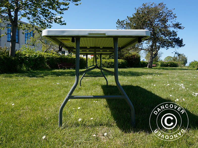 Hopfällbart bord 240x76x74cm, Ljusgrå (1 st.) - Image 19