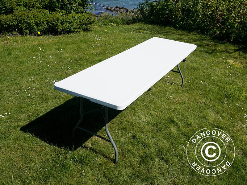 Hopfällbart bord 240x76x74cm, Ljusgrå (1 st.) - Image 20
