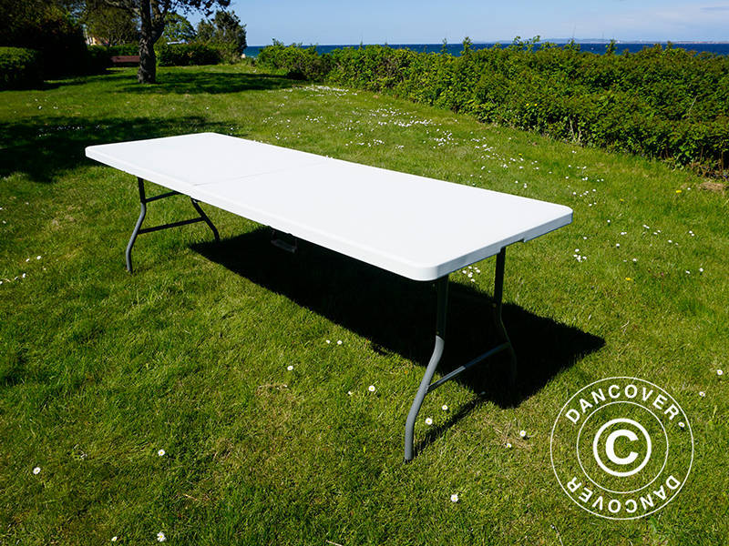 Hopfällbart bord 240x76x74cm, Ljusgrå (1 st.) - Image 22