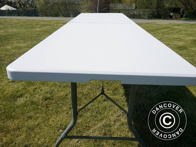 Hopfällbart bord 240x76x74cm, Ljusgrå (1 st.) - Image 28