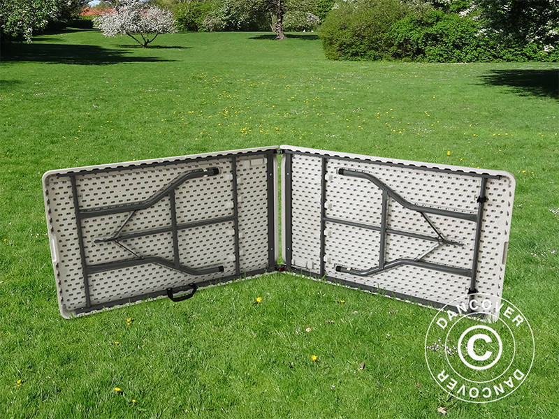 Hopfällbart bord 240x76x74cm, Ljusgrå (1 st.) - Image 33
