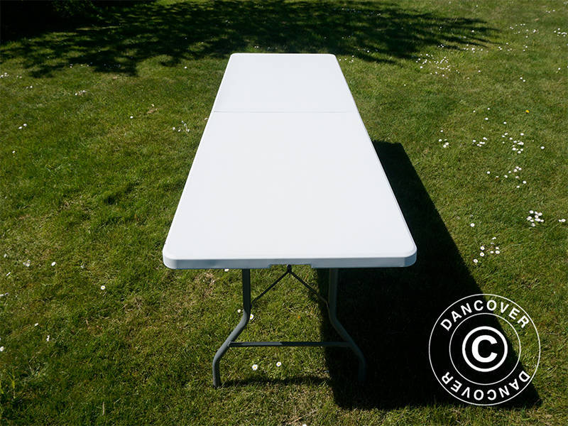 Hopfällbart bord 240x76x74cm, Ljusgrå (10 st.) - Image 25