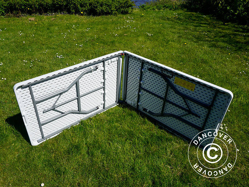 Hopfällbart bord 240x76x74cm, Ljusgrå (10 st.) - Image 30
