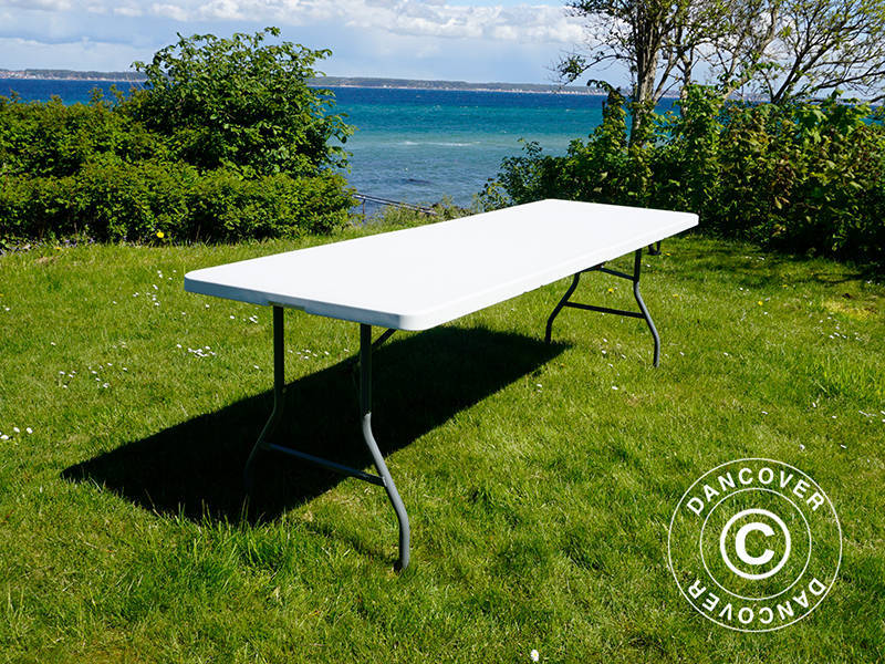Hopfällbart bord 240x76x74cm, Ljusgrå (25 st.) - Image 23