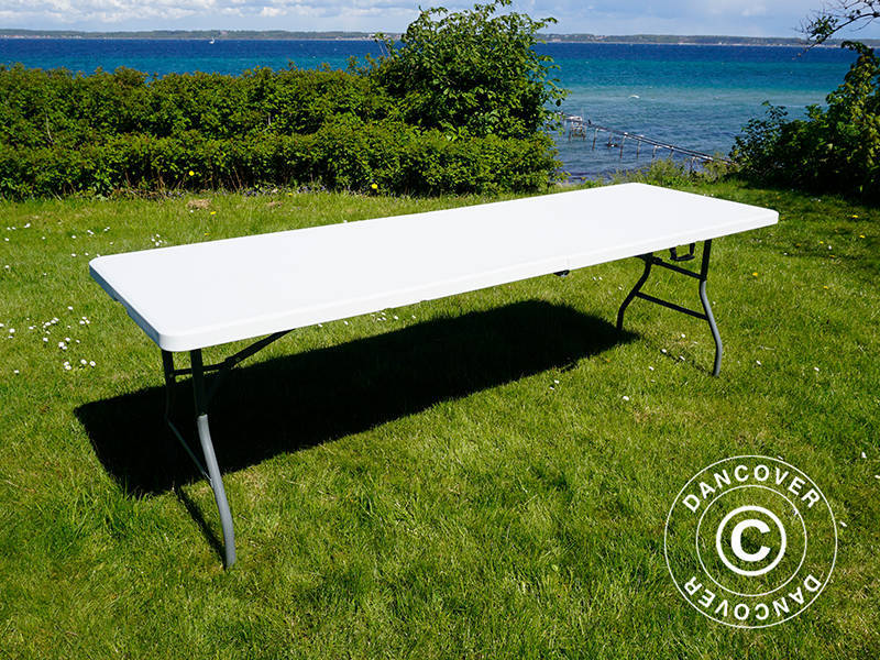 Hopfällbart bord 240x76x74cm, Ljusgrå (25 st.) - Image 27