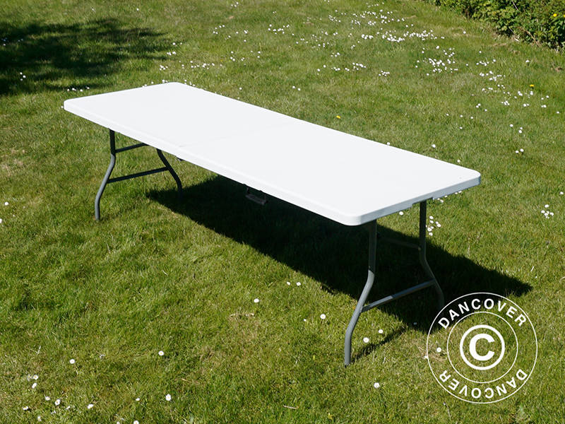 Hopfällbart bord 240x76x74cm, Ljusgrå (25 st.) - Image 5