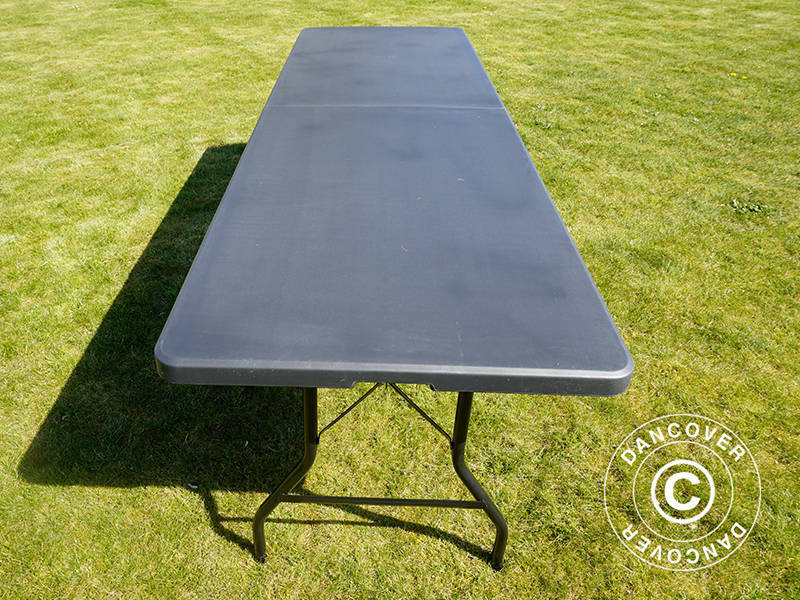 Hopfällbart bord 240x76x74cm, Svart (1 st.) - Image 22