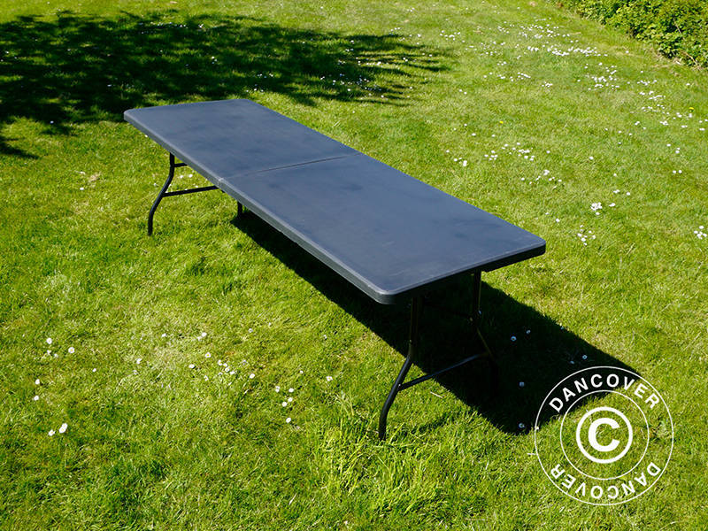Hopfällbart bord 240x76x74cm, Svart (1 st.) - Image 24