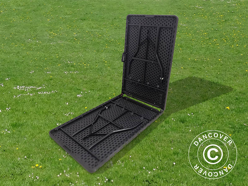 Hopfällbart bord 240x76x74cm, Svart (1 st.) - Image 31