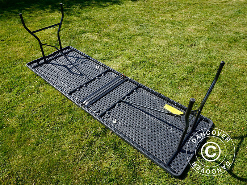 Hopfällbart bord 240x76x74cm, Svart (10 st.) - Image 12