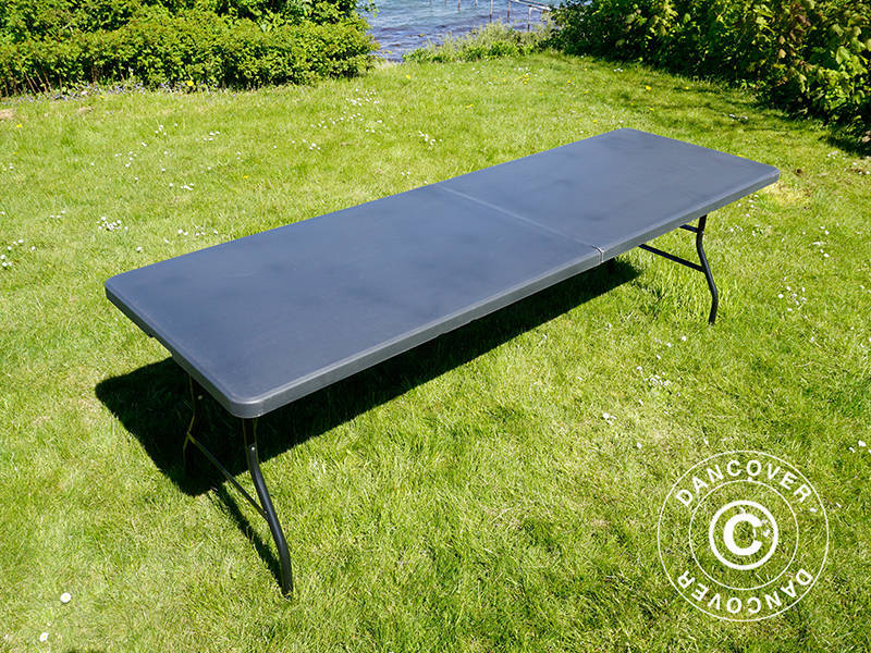 Hopfällbart bord 240x76x74cm, Svart (10 st.) - Image 3
