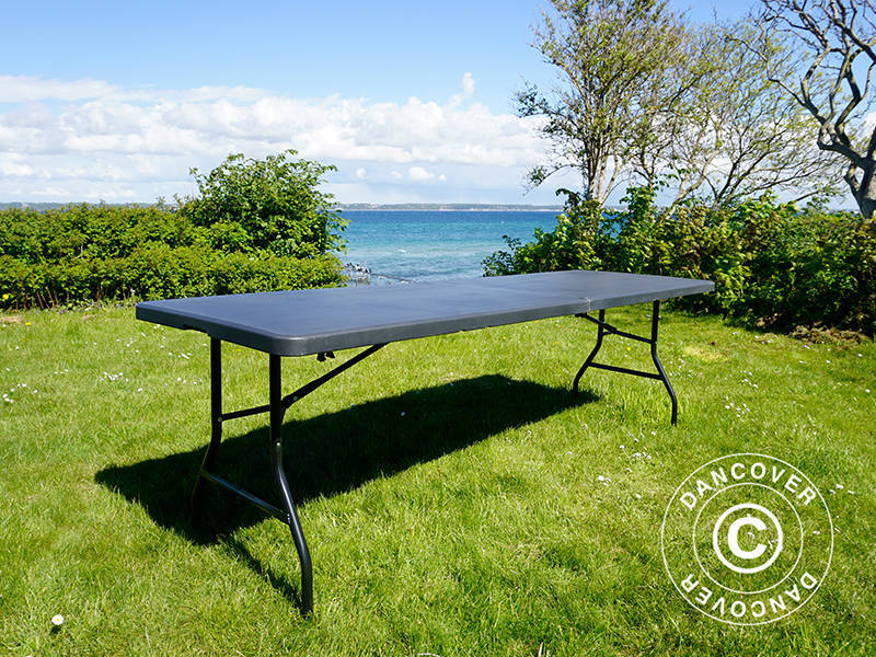 Hopfällbart bord 240x76x74cm, Svart (25 st.) - Image 4
