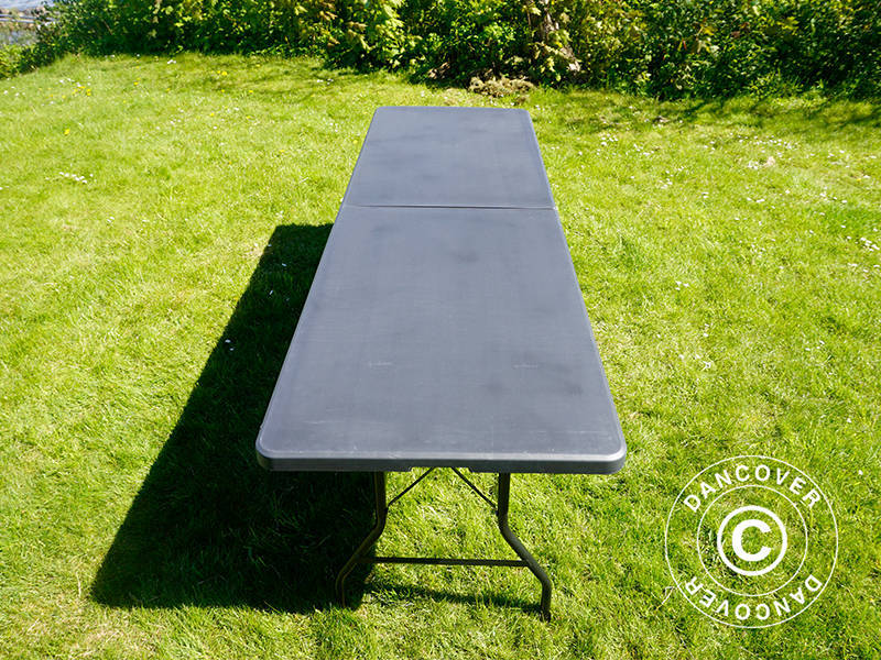 Hopfällbart bord 240x76x74cm, Svart (25 st.) - Image 5
