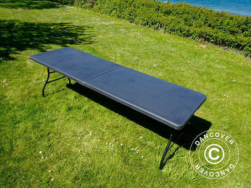Hopfällbart bord 240x76x74cm, Svart (25 st.) - Image 9