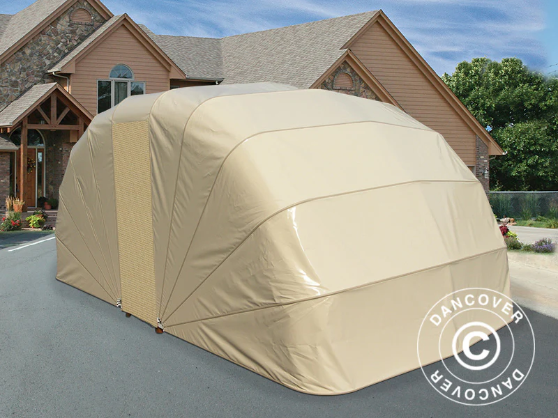 Hopfällbart garage (Bil), 2,5x4,7x2m, beige - Image 2