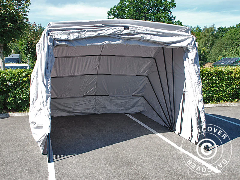 Hopfällbart garage (Bil), 2,8x6,24x2,3m, Grå - Image 6