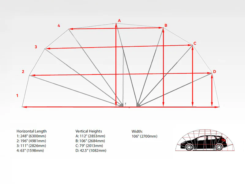 Hopfällbart garage (Bil), 2,8x6,4x2,65m, Grå - Image 8