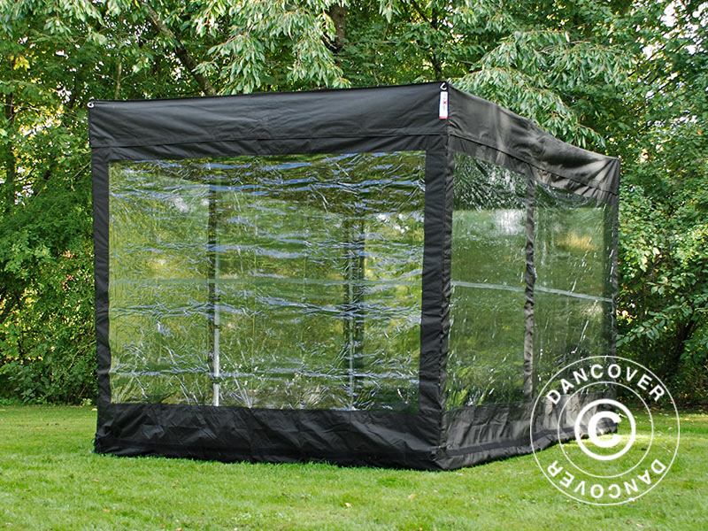 Hopfällbart garage, FleX Carcover, 2,5x5m, Svart - Image 3