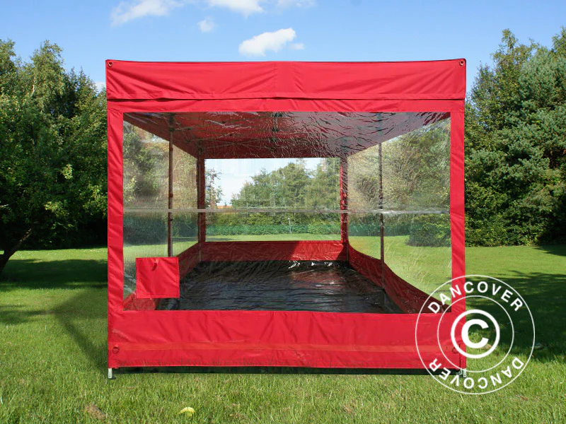 Hopfällbart garage, FleX Carcover, 3x6m, Röd - Image 3