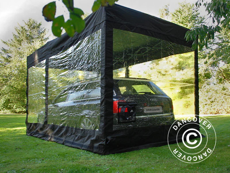 Hopfällbart garage, FleX Carcover, 3x6m, Svart - Image 6