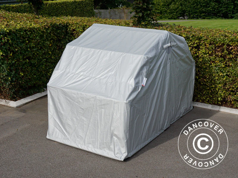Hopfällbart garage (MC), 1,88x3,45x1,9m, Grå - Image 11