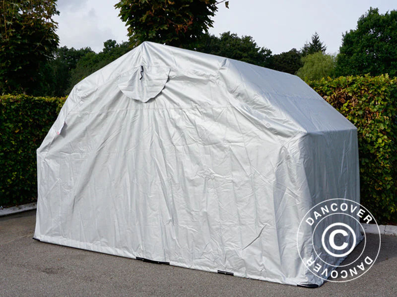 Hopfällbart garage (MC), 1,88x3,45x1,9m, Grå - Image 14