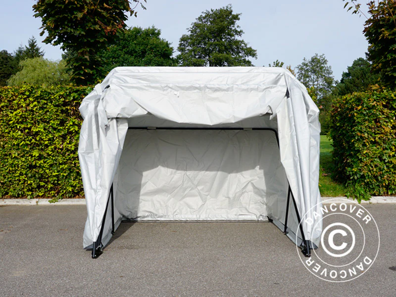 Hopfällbart garage (MC), 1,88x3,45x1,9m, Grå - Image 2
