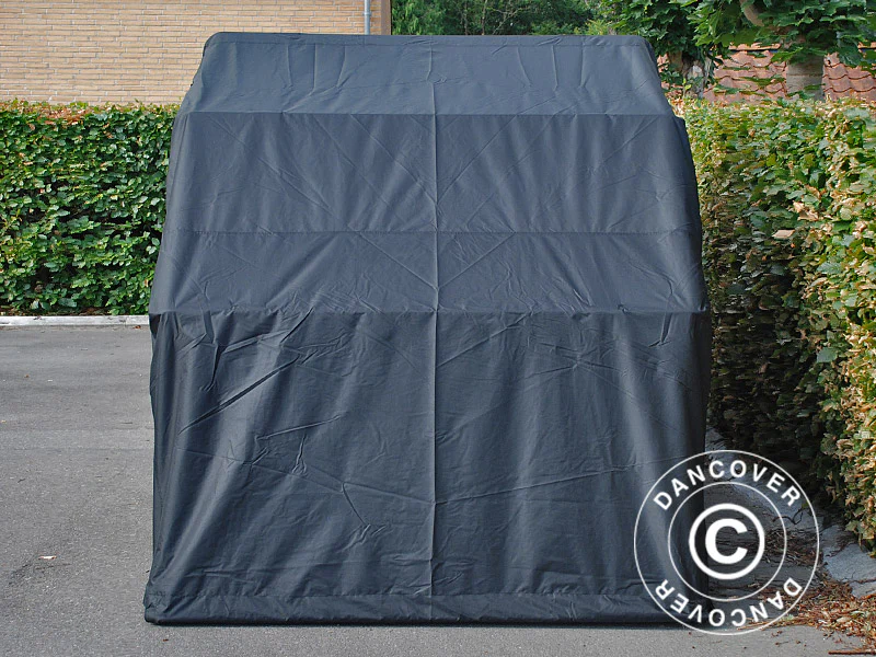 Hopfällbart garage (MC), 1,88x3,45x1,9m, Svart - Image 4