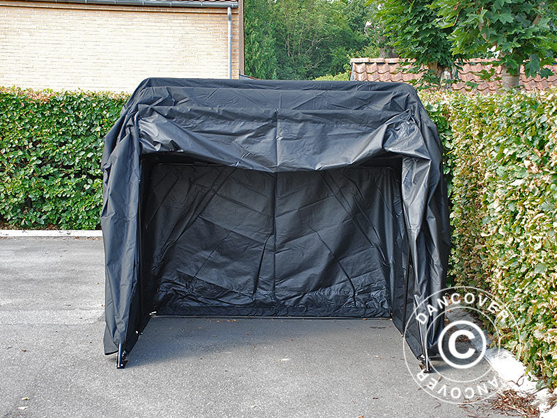 Hopfällbart garage (MC), 1,88x3,45x1,9m, Svart - Image 5