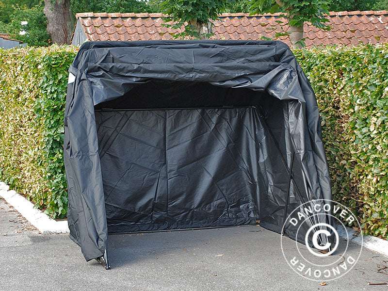 Hopfällbart garage (MC), 1,88x3,45x1,9m, Svart - Image 6