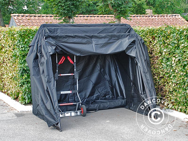 Hopfällbart garage (MC), 1,88x3,45x1,9m, Svart - Image 8